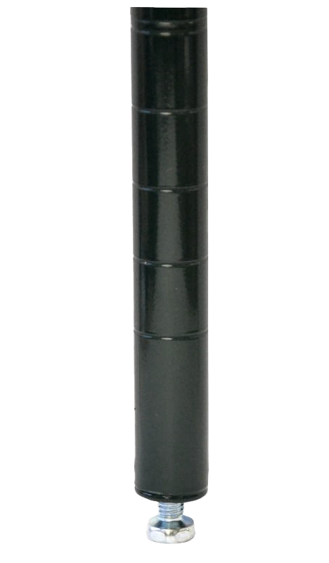Omcan 48092 74-inch black epoxy shelving post with leveler
