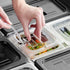 Cambro Camwear One Sixth Size Food Pan Lid with Handle and Spoon Notch Clear ( Case of 6 )