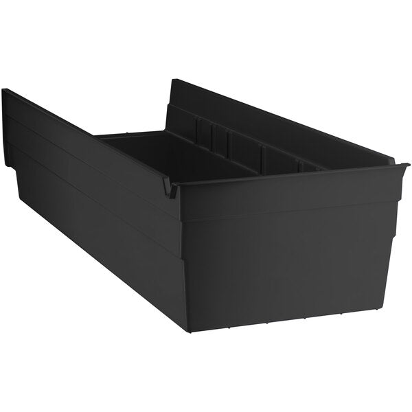 Regency Black Shelf Bin, 17 7/8" x 6 5/8" x 4" - 20/Case