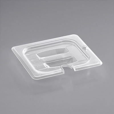 Cambro Camwear One Sixth Size Food Pan Lid with Handle and Spoon Notch Clear ( Case of 6 )