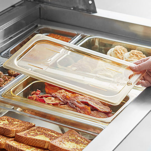 Cambro H Pan One Third Size Flat Food Pan Lid Amber ( Case of 6 )