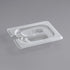 Cambro Camwear One Eighth Size Food Pan Lid with Handle and Spoon Notch Clear ( Case of 6 )
