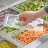 Cambro Camwear Quarter Size Food Pan Lid with Handle and Spoon Notch Clear ( Case of 6 )