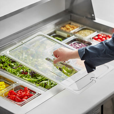 Cambro Camwear Full Size Food Pan Lid with Handle and Spoon Notch Clear ( Case of 6 )