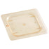 Cambro H Pan One Sixth Size Flat Food Pan Lid Amber ( Case of 6 )