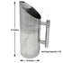 Stainless steel water jug with space-saving vertical design
