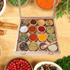 Square Wooden Spice Box; Round Organizer- see Thru Lid