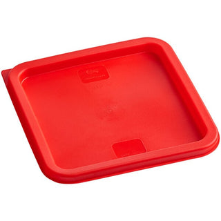 Choice 6 and 8 Qt. Red Square Polypropylene Food Storage Container Lid