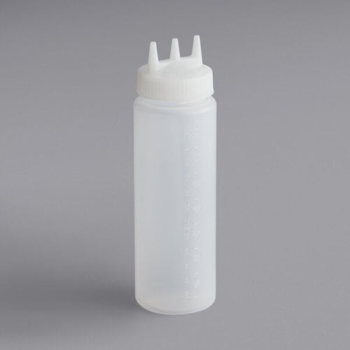 Vollrath 3324-13 Traex® Color-Mate™ 24 oz. Clear Tri Tip™ Wide Mouth Squeeze Bottle