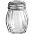 Choice 6 oz. Glass Cheese Shaker with Slotted Chrome-Plated Lid