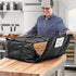 CaterGator Dash Insulated Pizza Delivery Bag Black Soft-Sided Heavy-Duty Nylon 22 1/2" x 22 1/2" x 14" - Holds Up To (6) 16", (5) 18", or (4) 20" Pizza Boxes