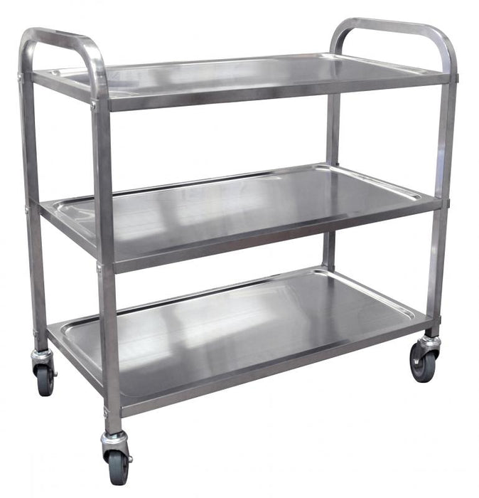 Omcan 24419 Stainless Steel Bussing Cart with 31.5″ x 17.6″ tray size