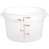 Choice 12 Qt. Translucent Round Polypropylene Food Storage Container