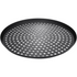 Perforated aluminum pizza pan promoting even heat distribution