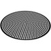 Perforated surface allows steam escape for crispier pizza