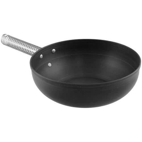 Hard anodized aluminum stir fry pan with cool grip handle