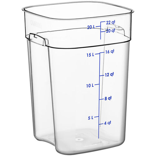 Cambro FreshPro 22 Quart Camwear Square Food Storage Container Clear ( Case of 6 )