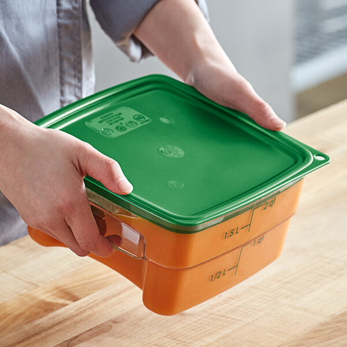 Cambro FreshPro 2 and 4 Quart Easy Seal Cover Translucent Green ( Case of 6 )