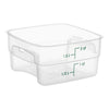 Cambro FreshPro 2 Quart Square Food Storage Container Translucent ( Case of 6 )