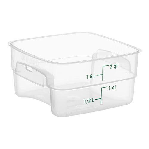 Cambro FreshPro 2 Quart Square Food Storage Container Translucent ( Case of 6 )