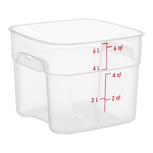 Cambro FreshPro 6 Quart Square Food Storage Container Translucent ( Case of 6 )