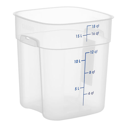 Cambro FreshPro 18 Quart Square Food Storage Container Translucent ( Case of 6 )