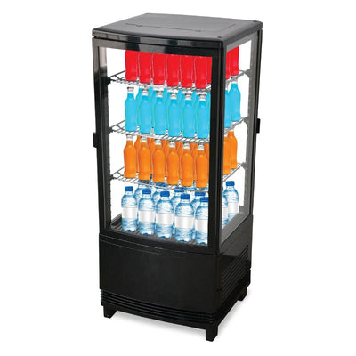 Omcan RS-CN-0078-D 17-inch Countertop Pass-Through Refrigerated Display Case Two Glass Doors, 78 L Capacity