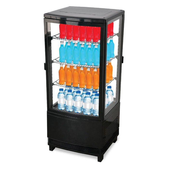 Omcan RS-CN-0078-D 17-inch Countertop Pass-Through Refrigerated Display Case Two Glass Doors, 78 L Capacity