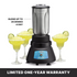 Waring BB145S Light-Duty Bar Blender – 32 oz. Stainless Steel Pitcher & Reliable Performance