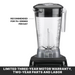 Waring MX1000XTX 3.5 HP Commercial Blender with Durable 64 oz. Copolyester Jar, 120V