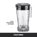 Waring MX1050XTX 3.5 HP Professional Blender – Touchpad Operation & 64 oz. BPA-Free Jar
