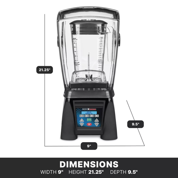 Waring MX1500XTX Xtreme Programmable Blender with Noise-Reducing Enclosure & 64 oz. Copolyester Container
