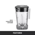Waring 3.5 HP Programmable Blender with Keypad Controls & Quiet Operation Sound Shield