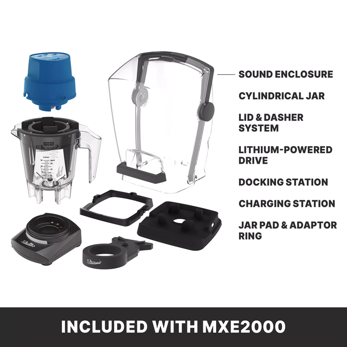 Commercial-Grade Waring MXE2000 Blender – 3.5 HP, 120V, Ellipse™ Blending Technology