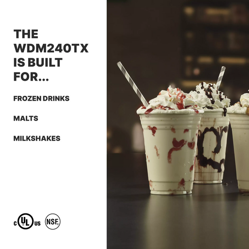 Waring WDM240TX Double-Spindle Drink Mixer – 1 HP, 3-Speed, Heavy-Duty with Built-In Timer