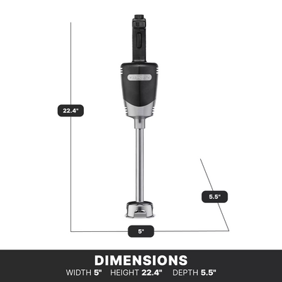 Waring WSB40 Quik Stik Plus Immersion Blender – 1/2 HP Motor & 10" Stainless Steel Shaft