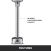 Waring WSB40 Medium-Duty Hand Blender with 10" Shaft & Powerful 1/2 HP Motor