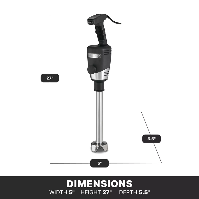 Waring WSB50 Heavy-Duty 1 HP Hand Blender with 12" Shaft for Large-Batch Blending