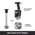 Waring WSB50 Heavy-Duty Hand Blender – 1 HP Motor & Extra-Long 12" Shaft for Deep Containers