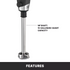 Waring WSB55 Professional Immersion Blender – Powerful 1 HP Motor for Restaurants & Catering