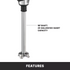 Waring WSB60 Professional Immersion Blender – Powerful 1 HP Motor for Restaurants & Catering