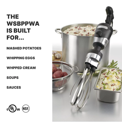 Waring WSBPPWA Big Stik Power Pack – Heavy-Duty 10" Whisk Attachment, 120V Professional Mixer