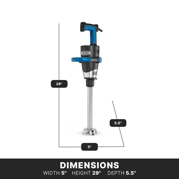Waring WSB550X Heavy-Duty Big Stik® EvolutionX® Immersion Blender, 14" Stainless Steel Shaft