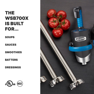 Waring WSB700X Heavy-Duty Big Stik® EvolutionX® Immersion Blender, 21" Stainless Steel Shaft