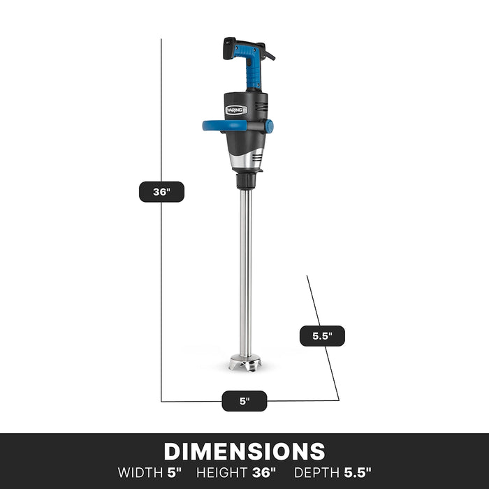 Waring WSB700X Heavy-Duty Big Stik® EvolutionX® Immersion Blender, 21" Stainless Steel Shaft