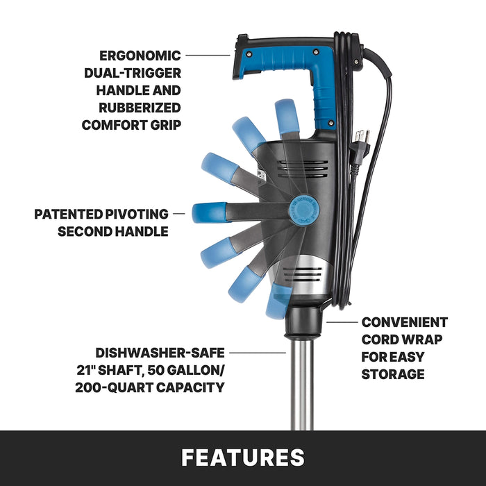 Waring WSB700X Heavy-Duty Big Stik® EvolutionX® Immersion Blender, 21" Stainless Steel Shaft