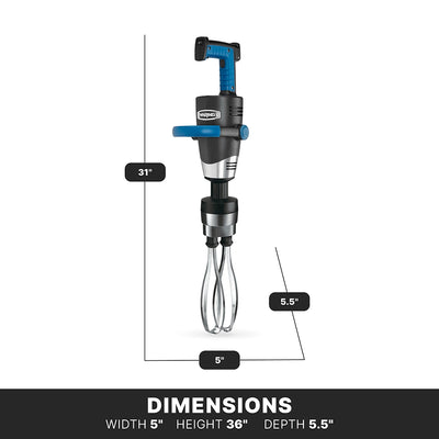 Waring WSBPPWX Heavy-Duty Big Stik EvolutionX Power Pack with 10" Whisk Attachment – 1.5 HP, 1,145W