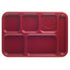 Cambro BCT1014 School Compartment Tray 10" x 14" – 6 Compartments ( Case of 24 )