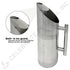 Full hammered stainless steel water jug for restaurants