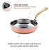 Double-layered copper serveware with stainless steel interior for hot dishes